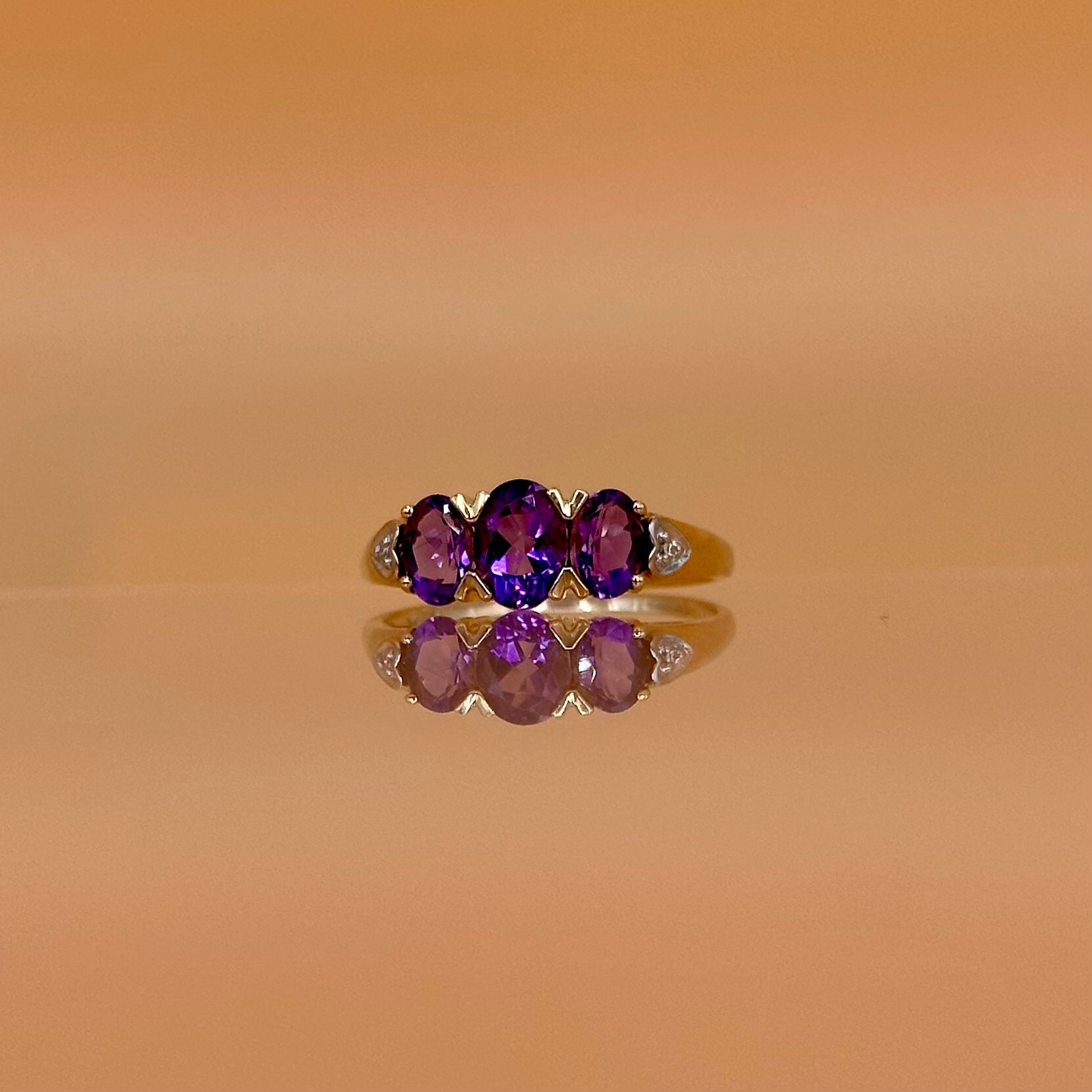 9ct hot sale amethyst ring